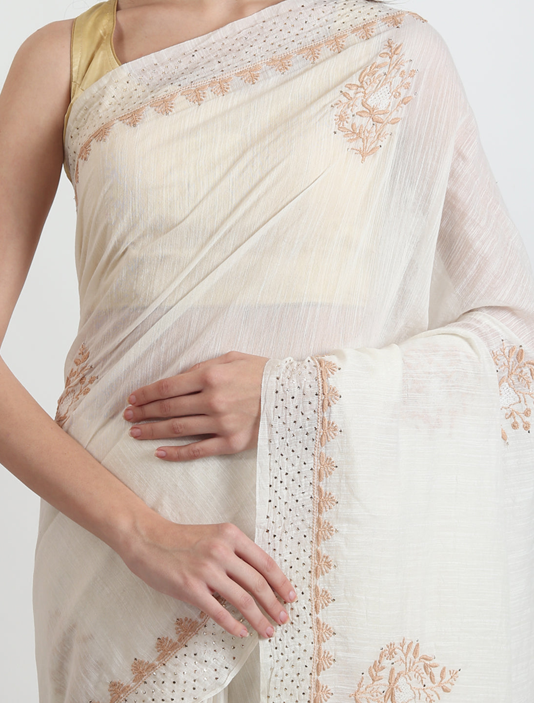 Chanderi Linen Saree