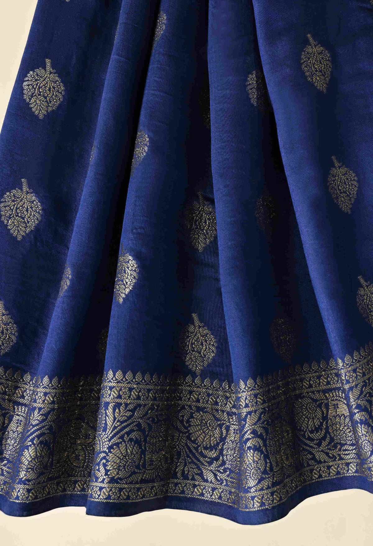 Beautiful Blue Banarasi Silk Saree