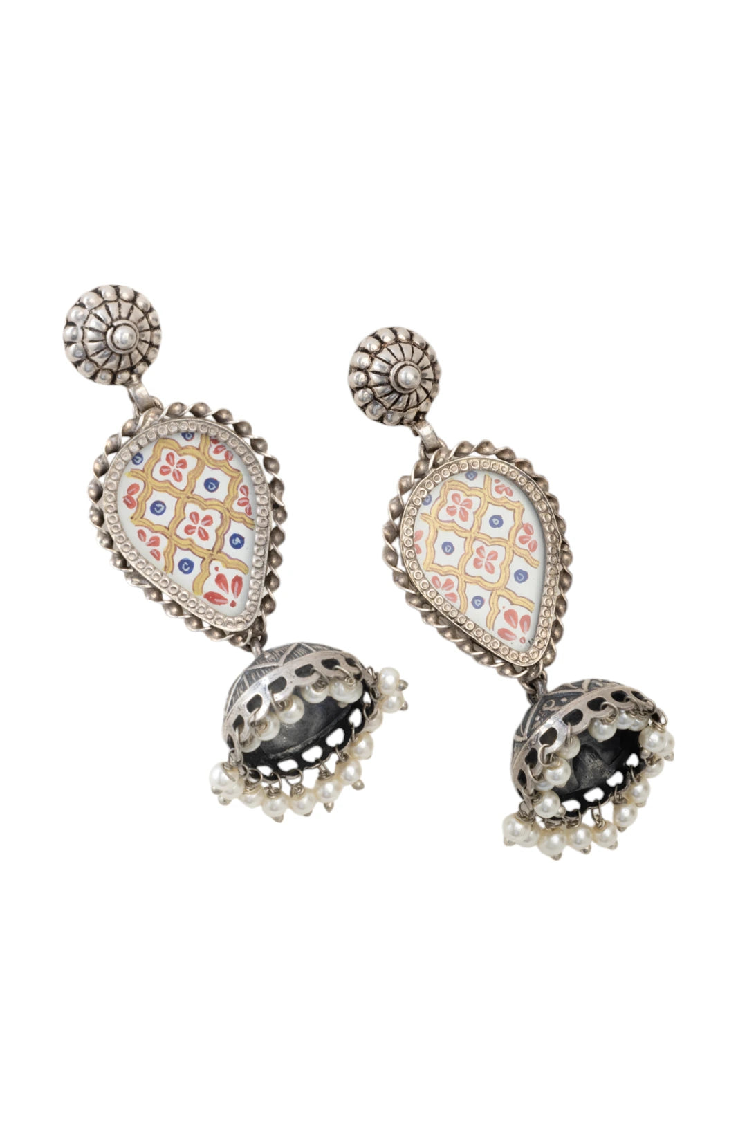 designer silver earrings online 