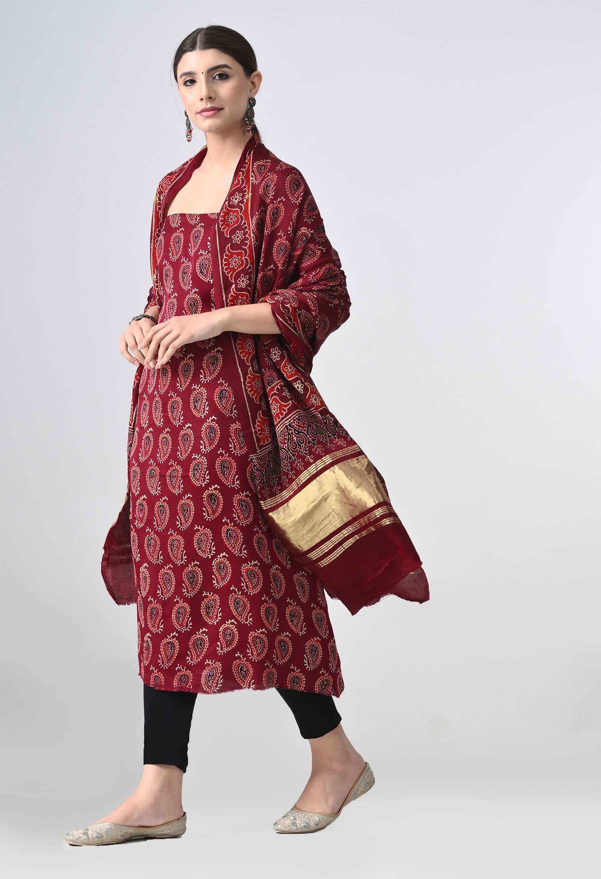 Buy Handblock Salwar and Suit Set
