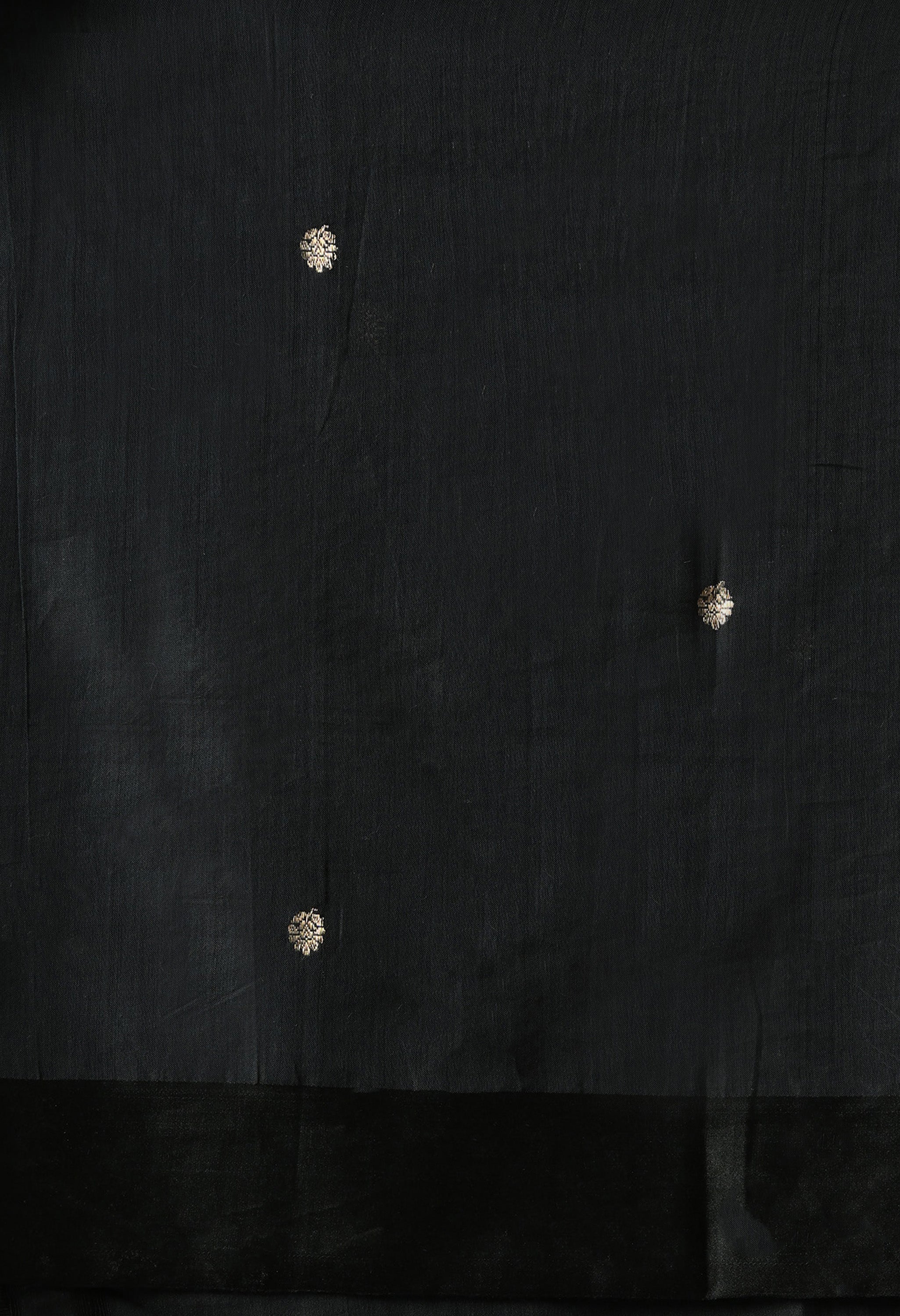 An 80 cm blouse black piece of tissue silk with intricate zari work