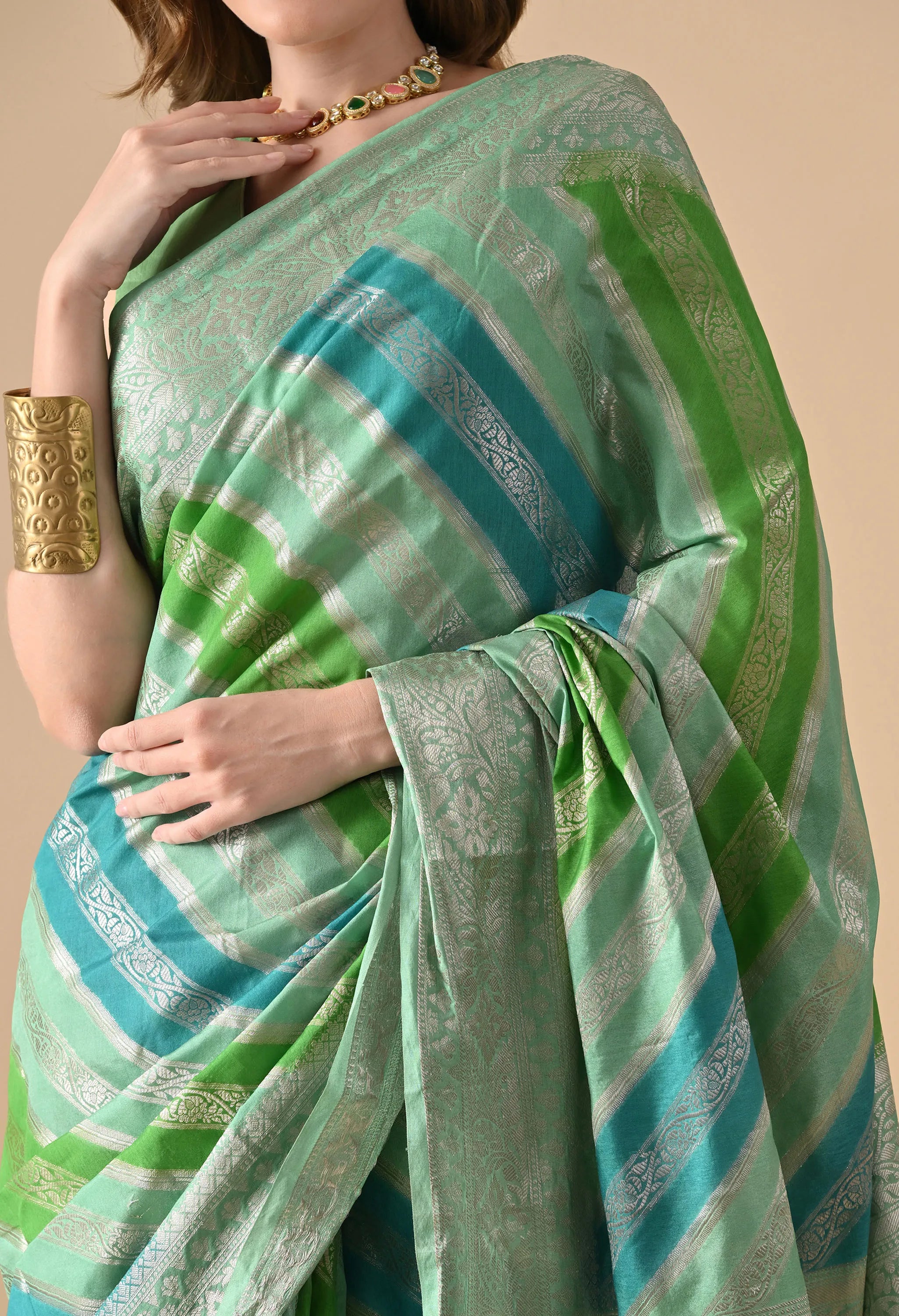 Rangkat Banarasi Silk Saree with Zari Work