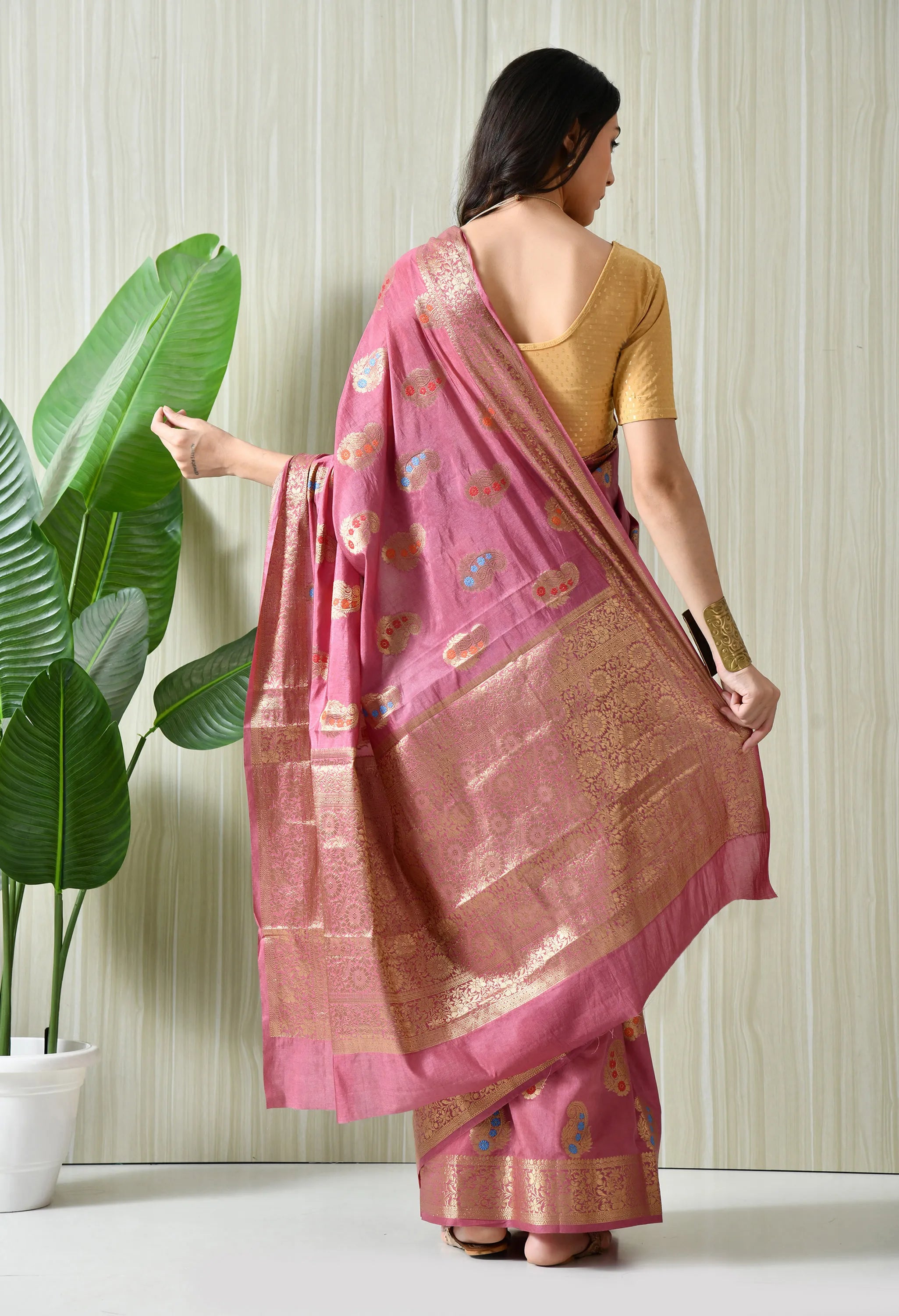 buy silk pink saree online India