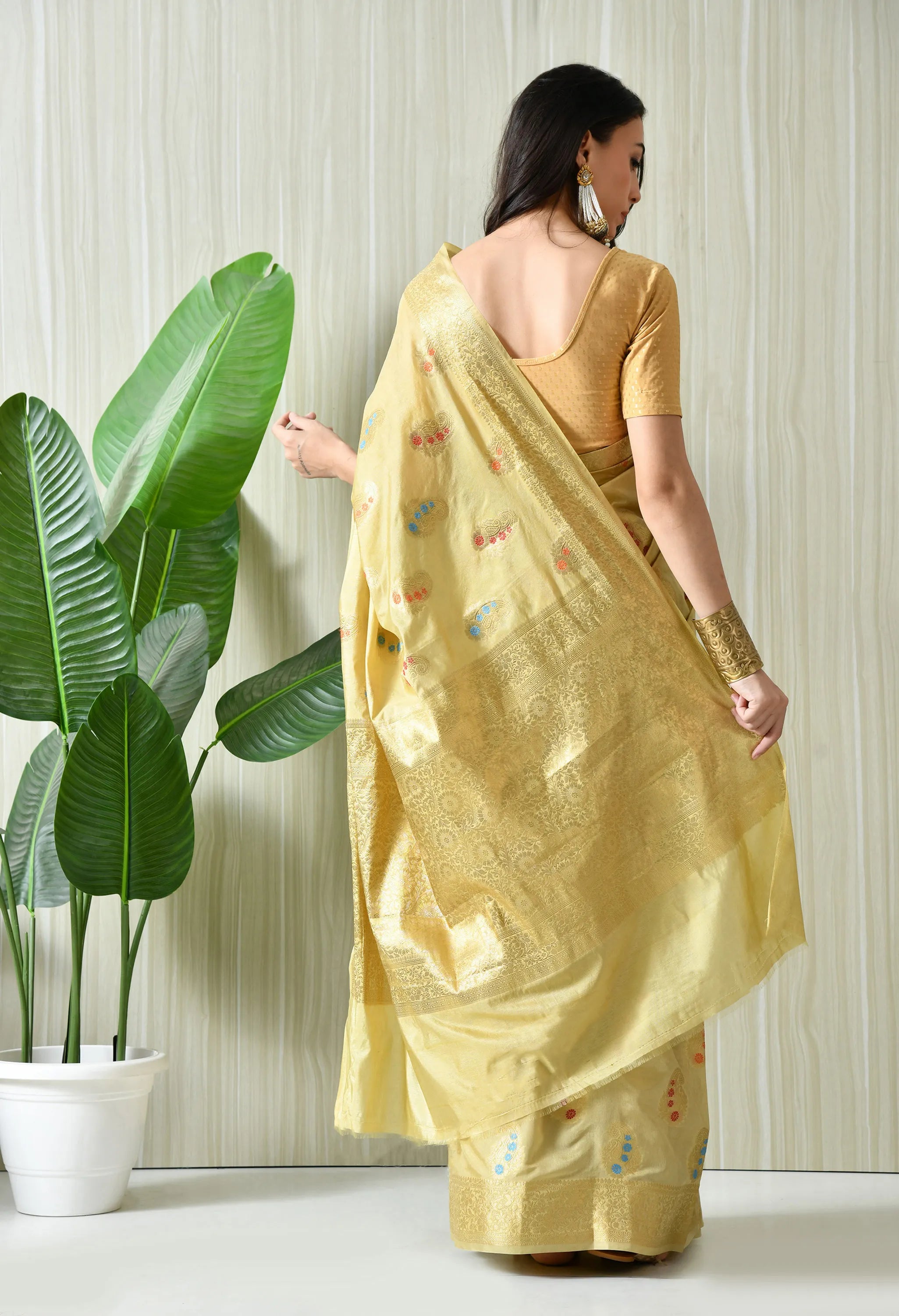 buy silk yellow saree online India