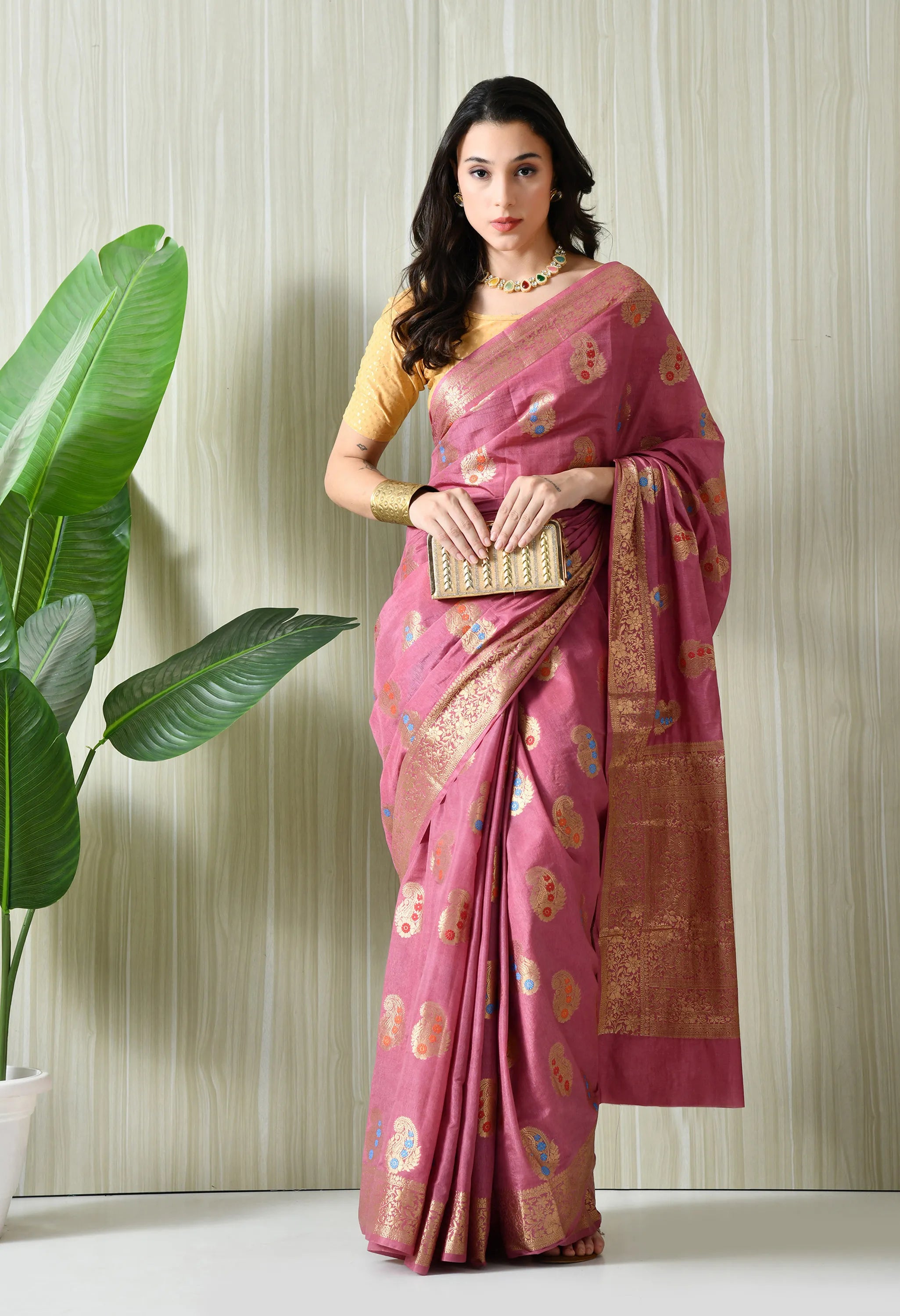 buy silk pink saree online India