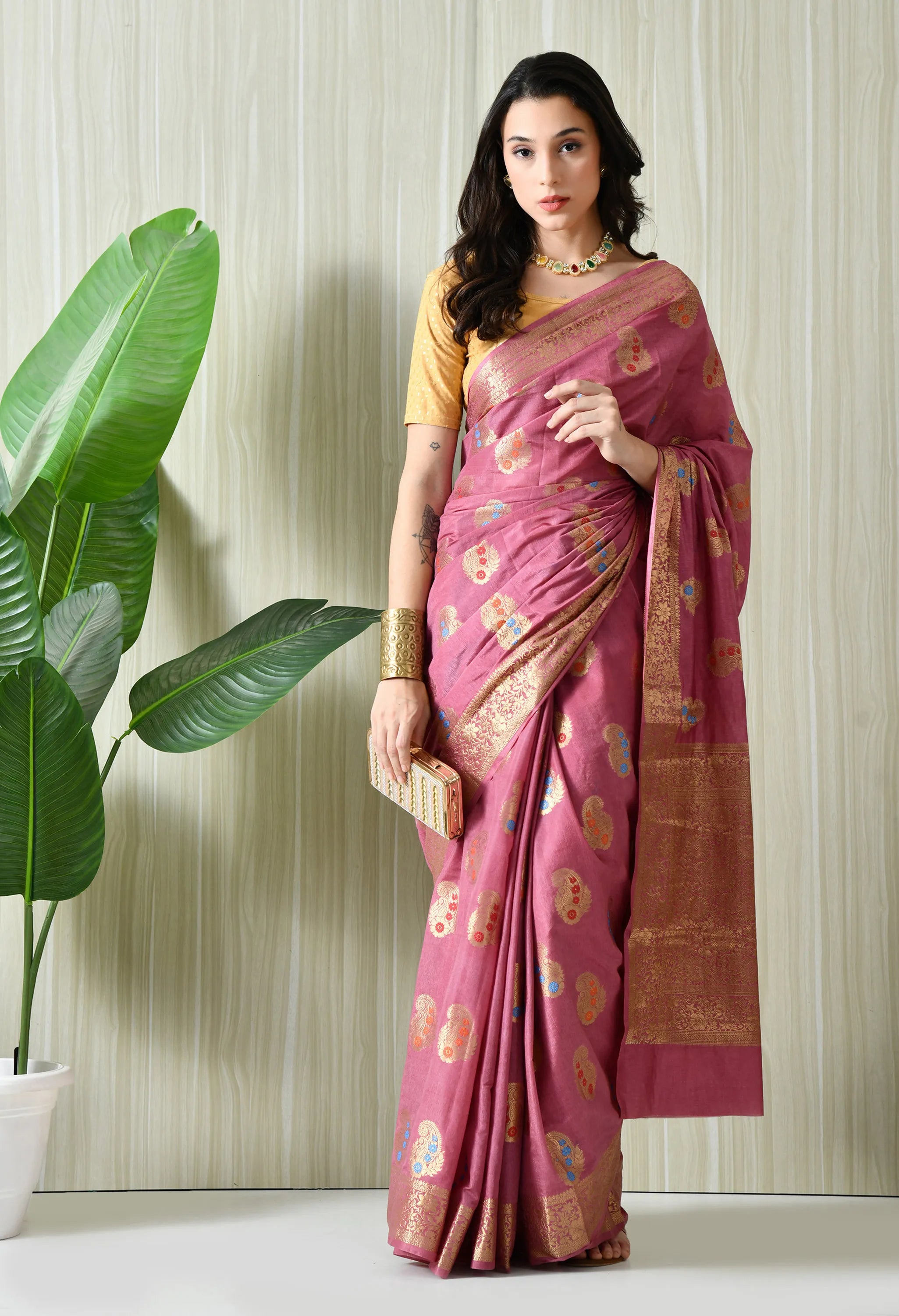 buy silk pink saree online India