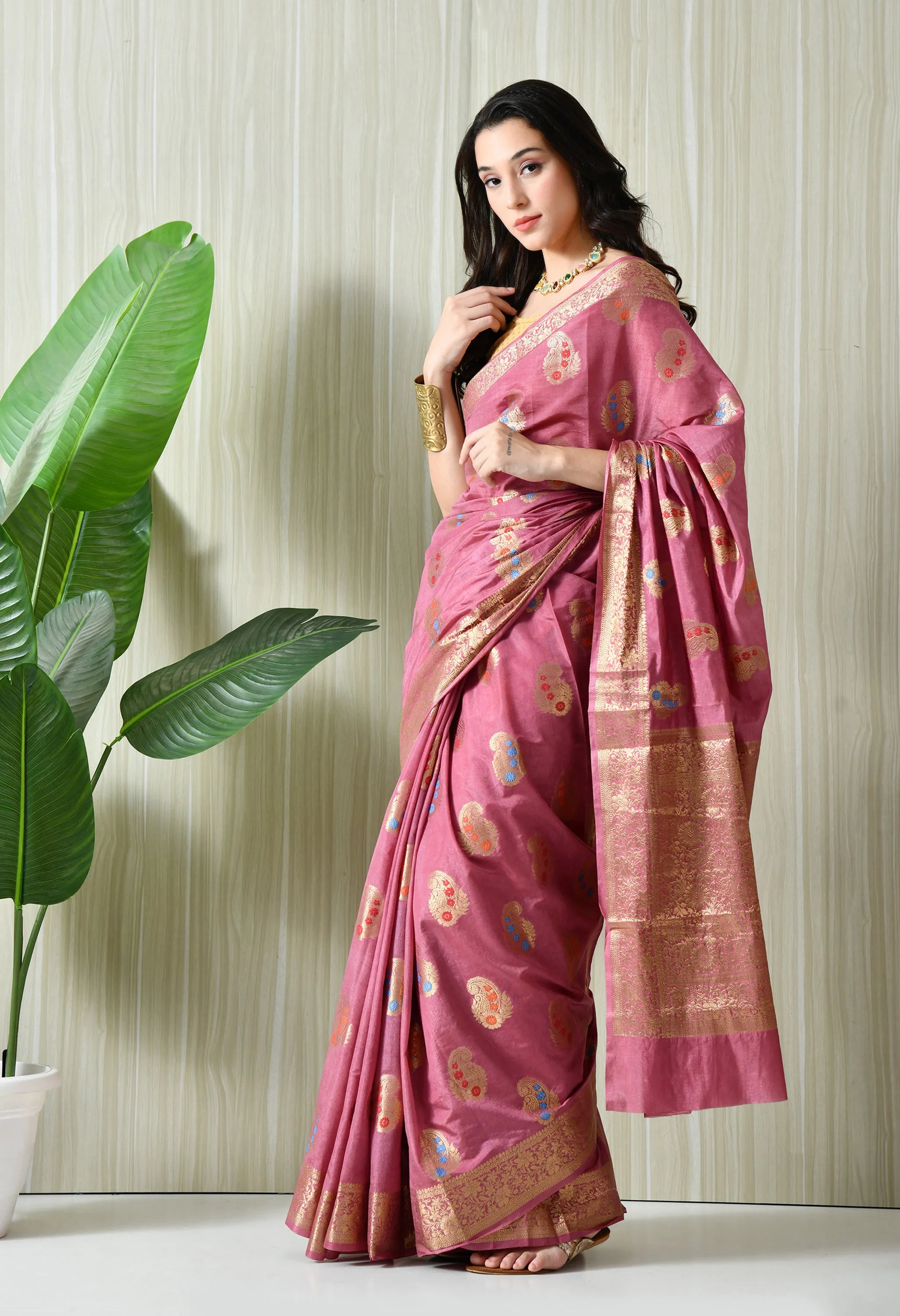 buy silk pink saree online India