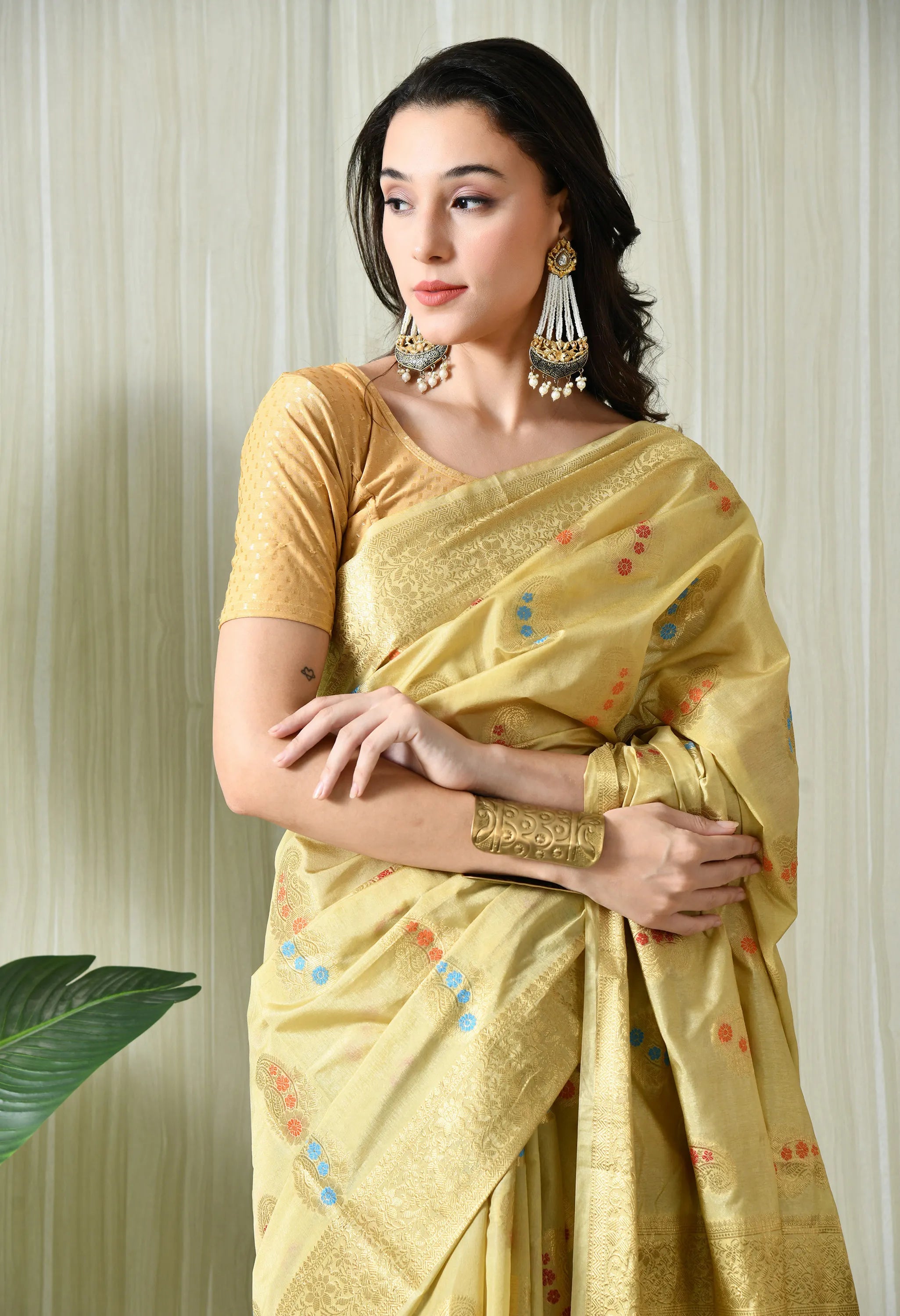 buy silk yellow saree online India