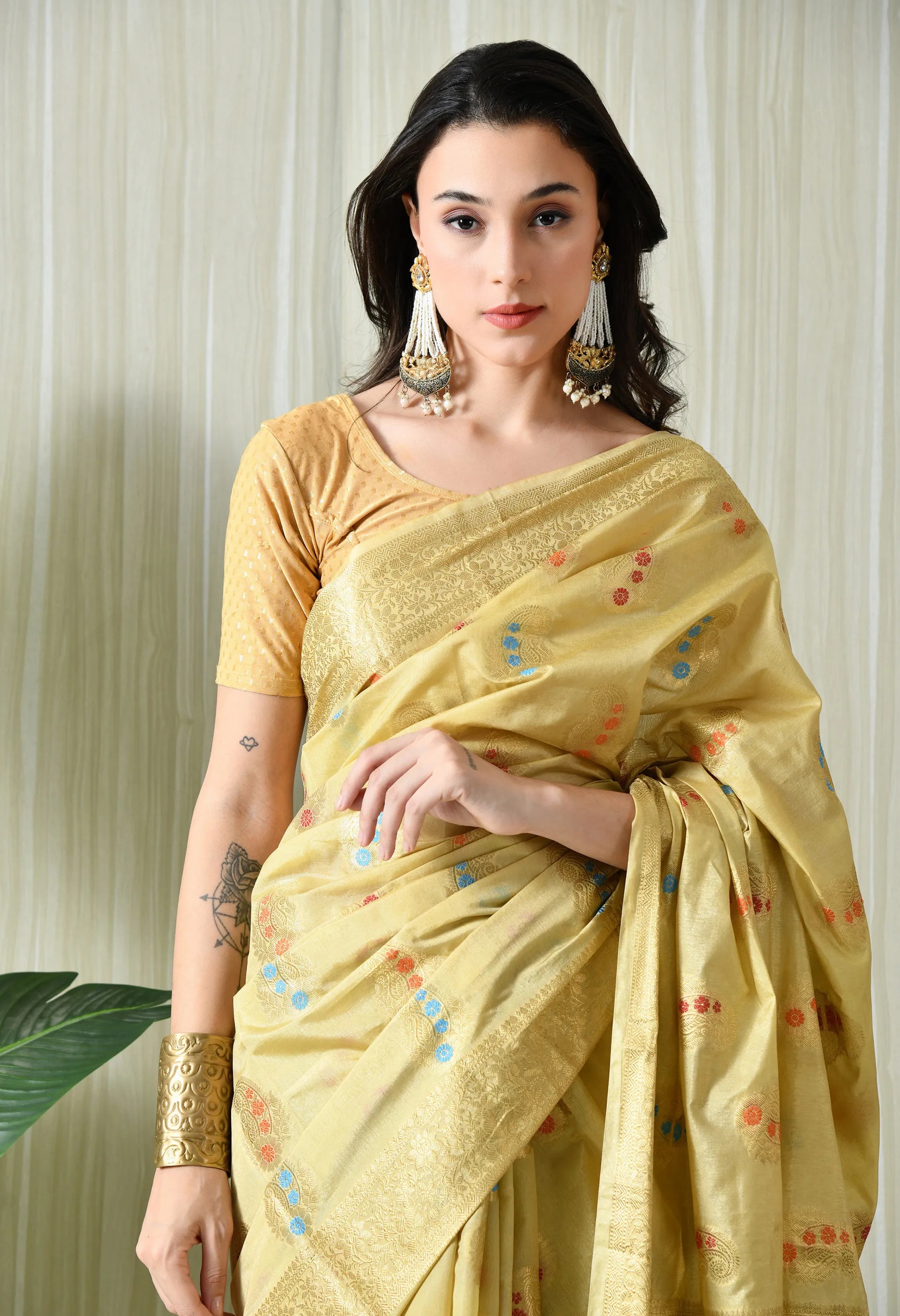 buy silk yellow saree online India