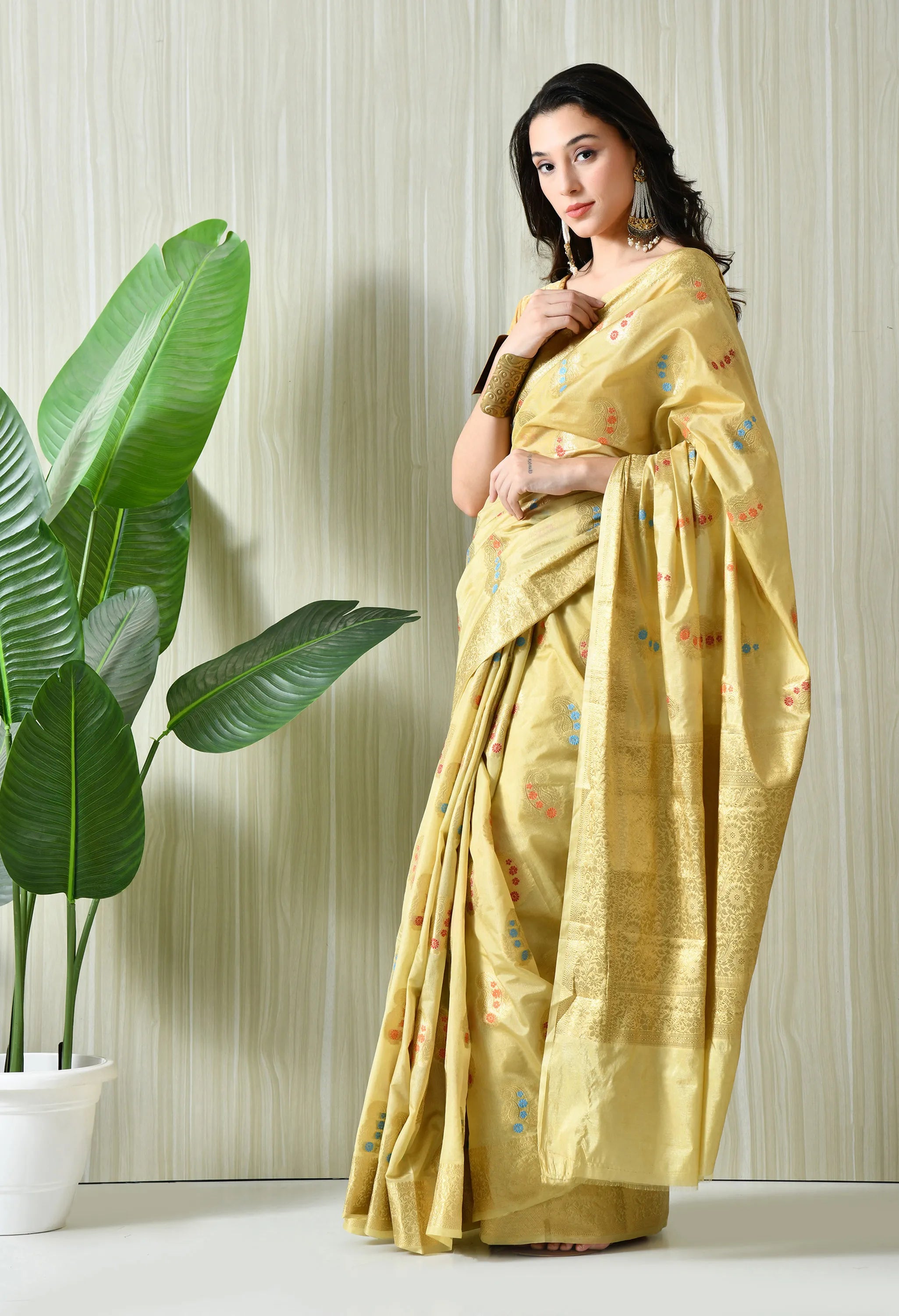 buy silk yellow saree online India