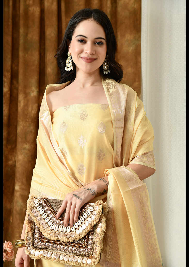 yellow designer salwar and suits for women 