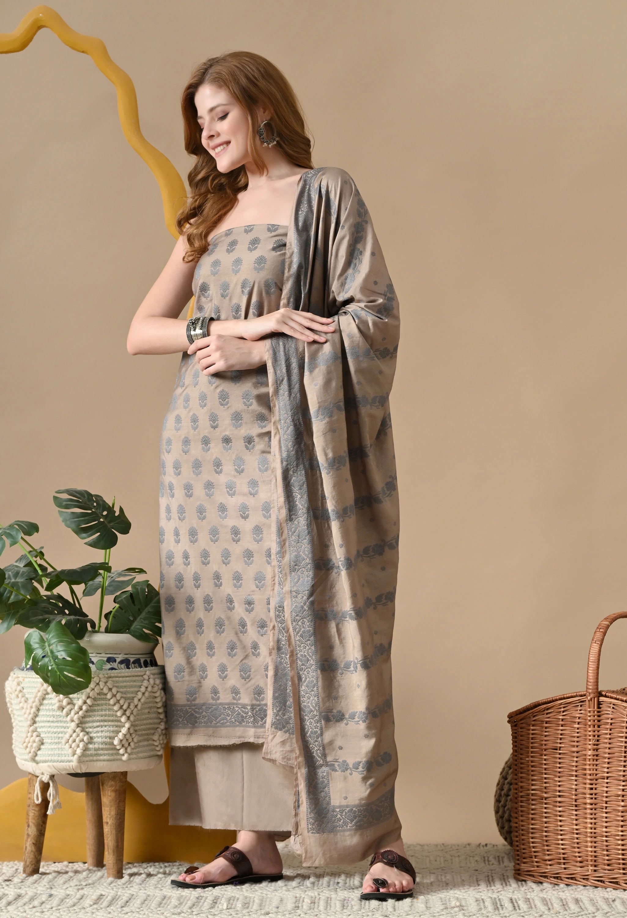 Party Wear Silk suit set for women