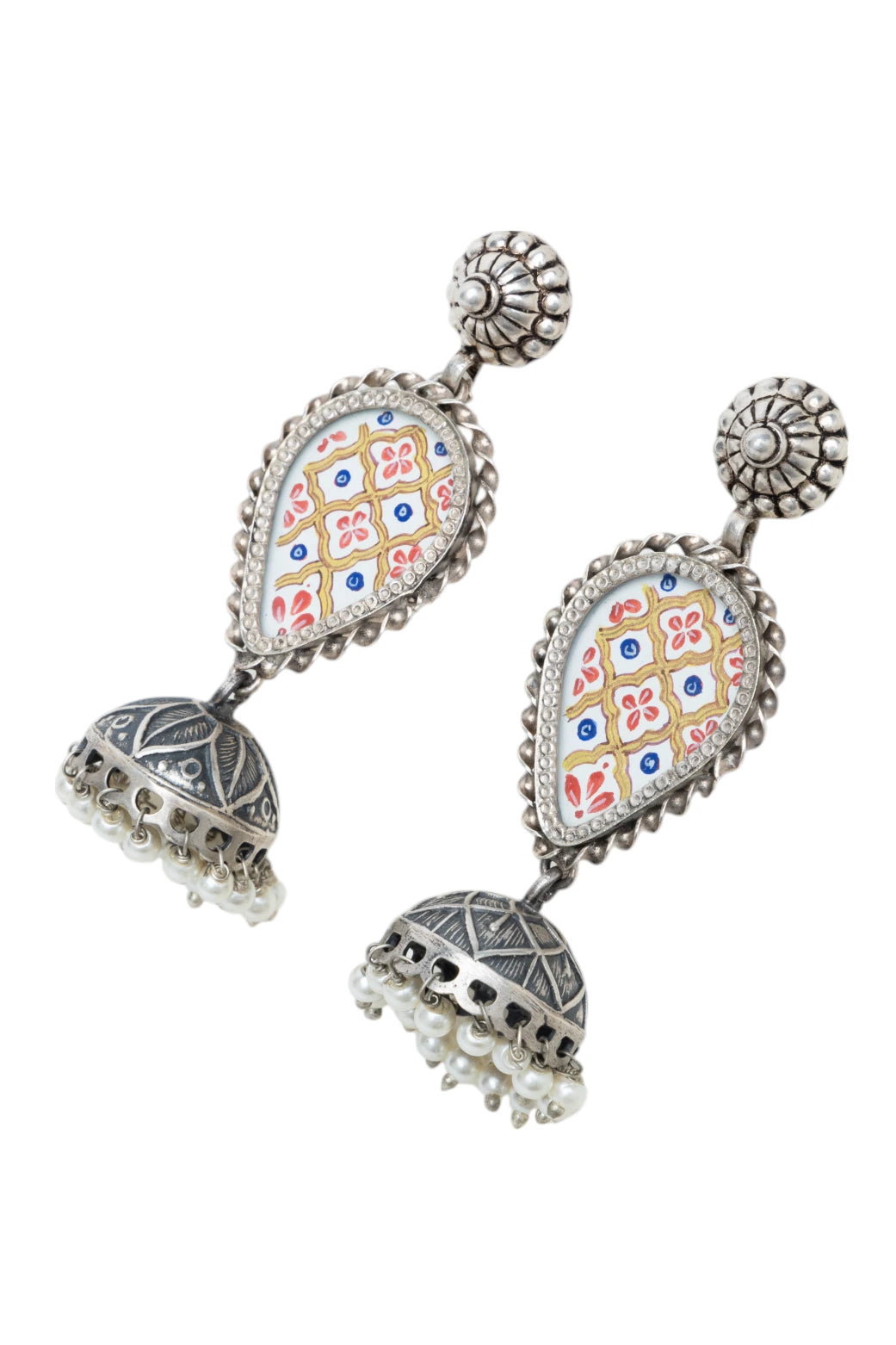 designer silver earrings online trending