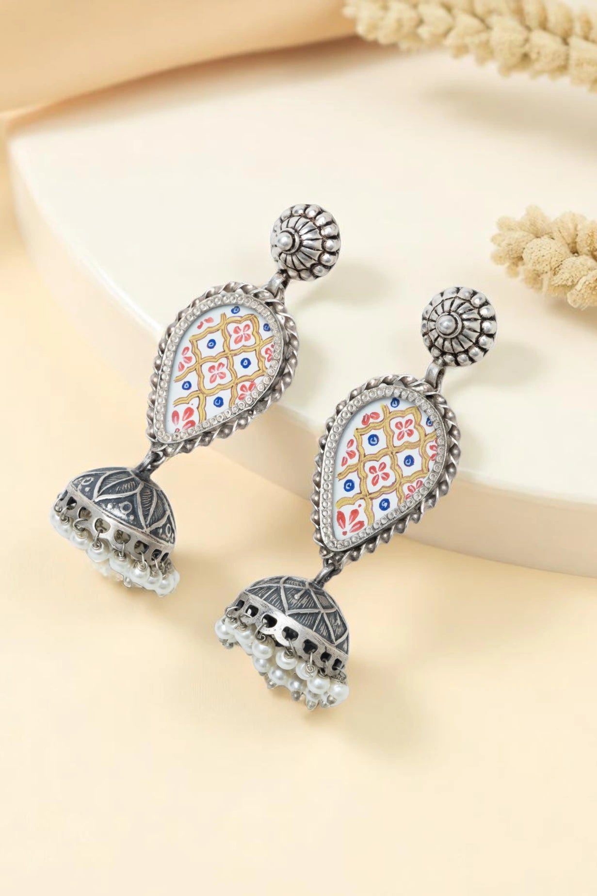 designer silver earrings online trendy