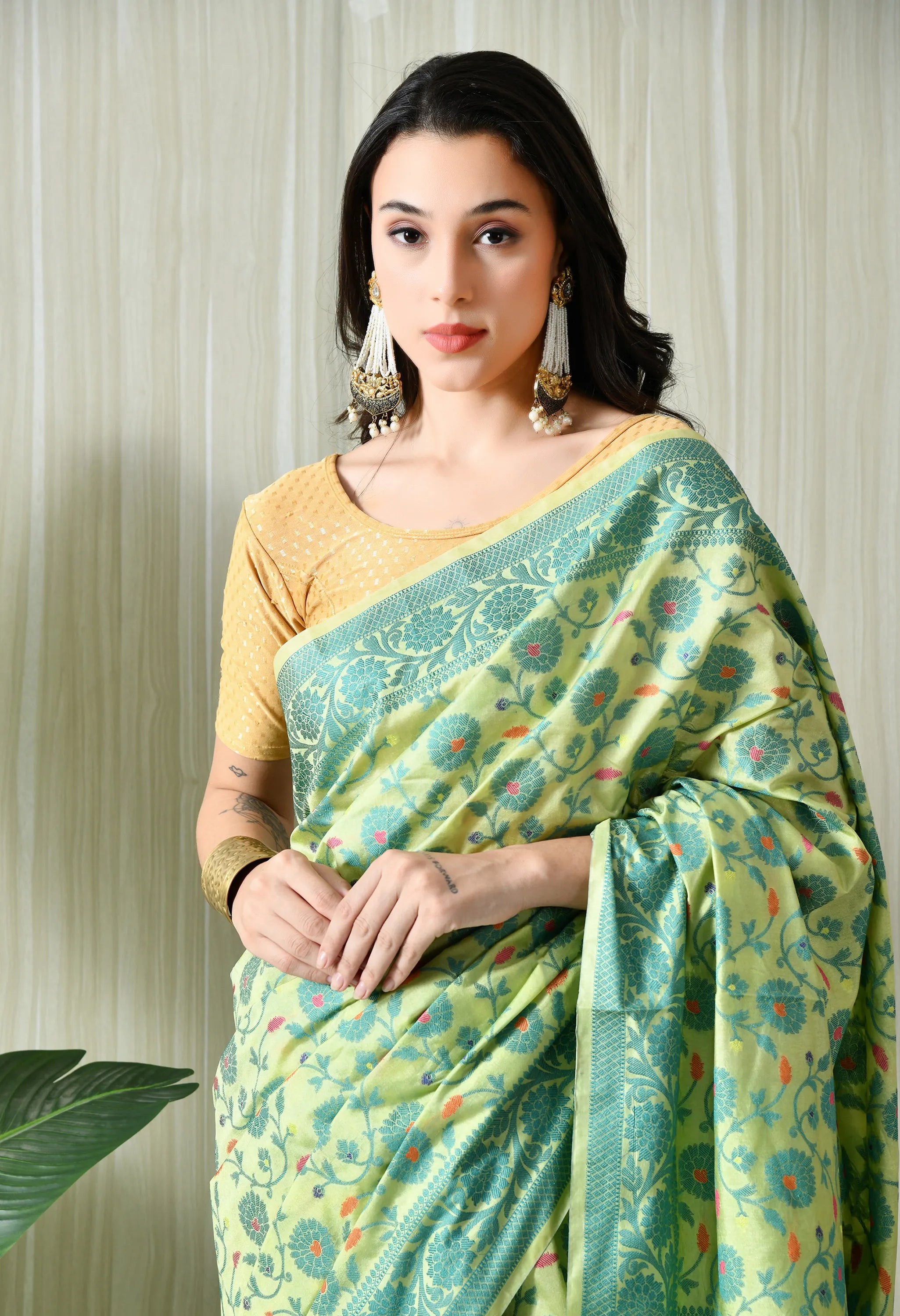  festival green sare trending online