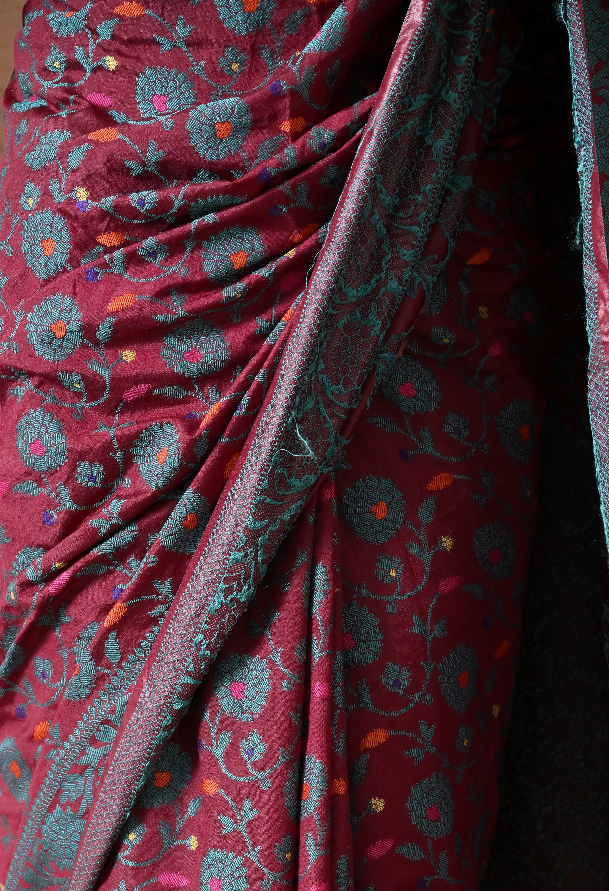  festival marron saree trending online