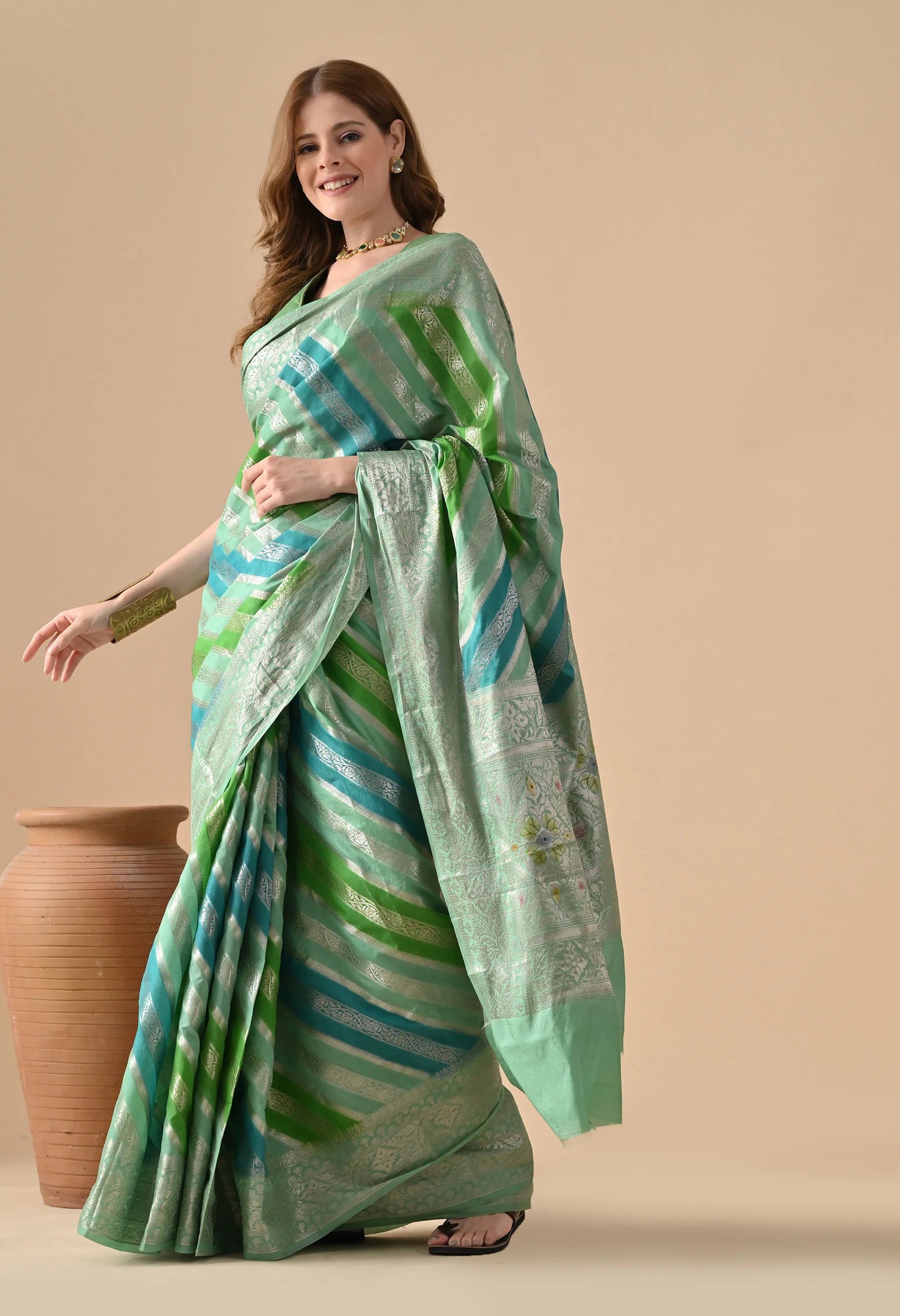 Rangkat Banarasi Silk Saree with Zari Work