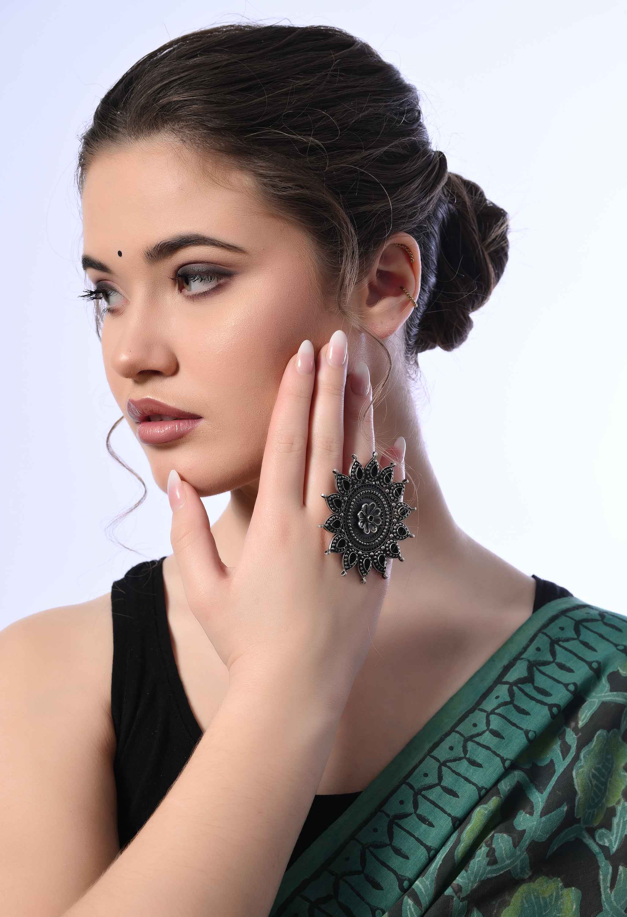 Cocktail Pure Silver Ring Women