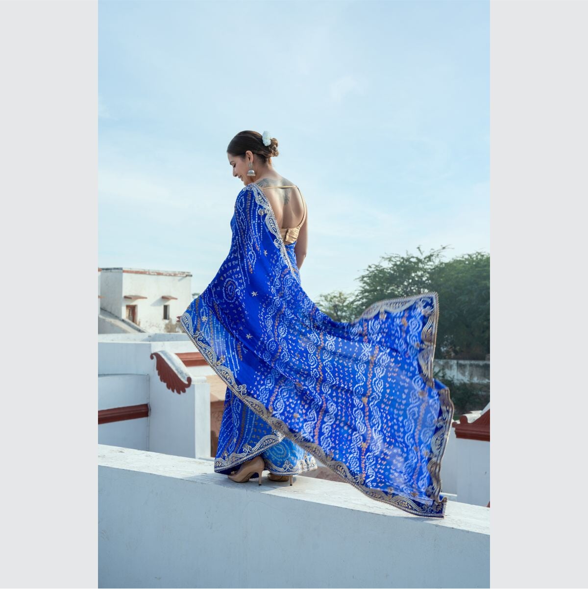 party wear chiffon silk sarees online