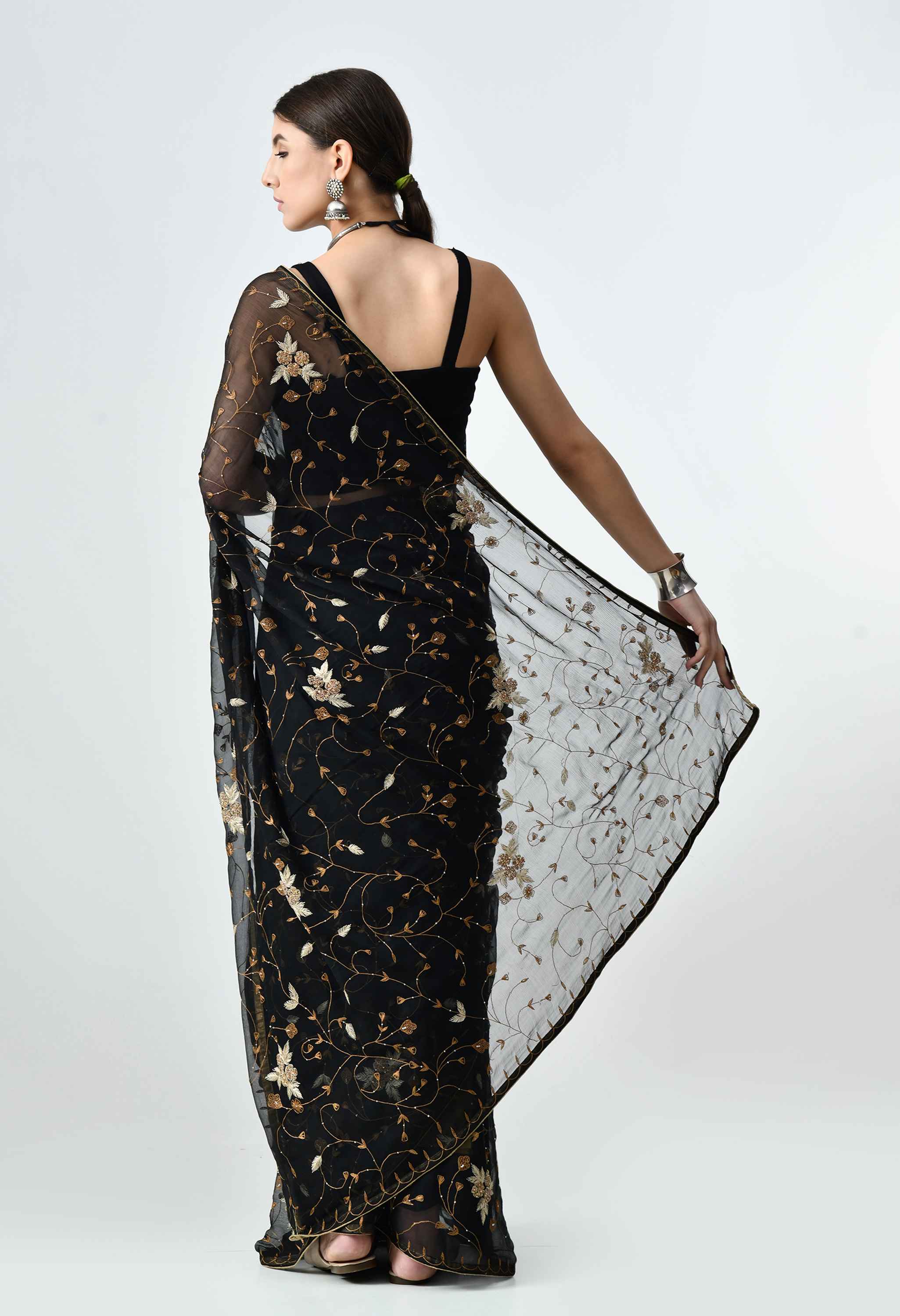 Best party wear black saree