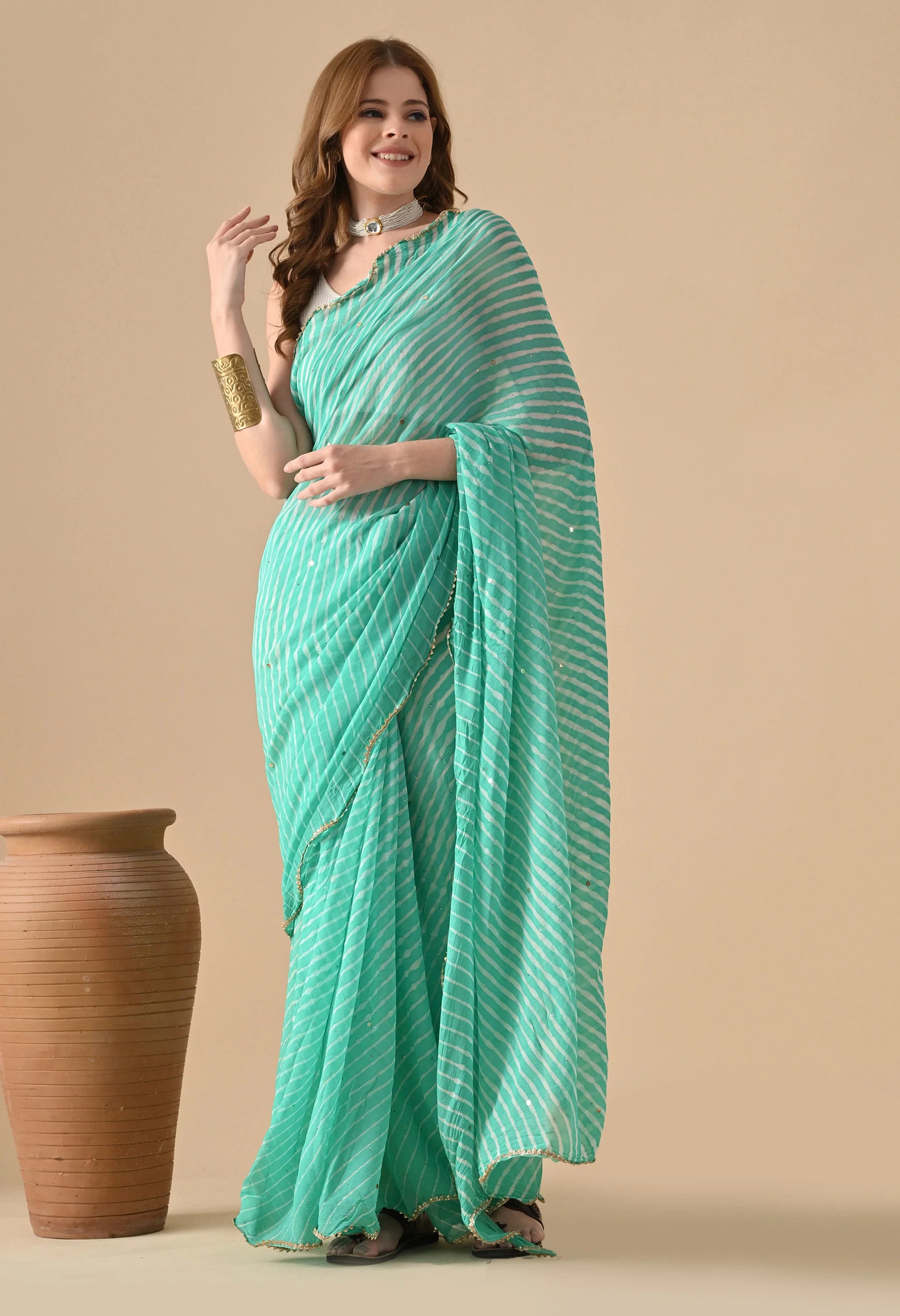 Pure Georgette Lehriya sarees 