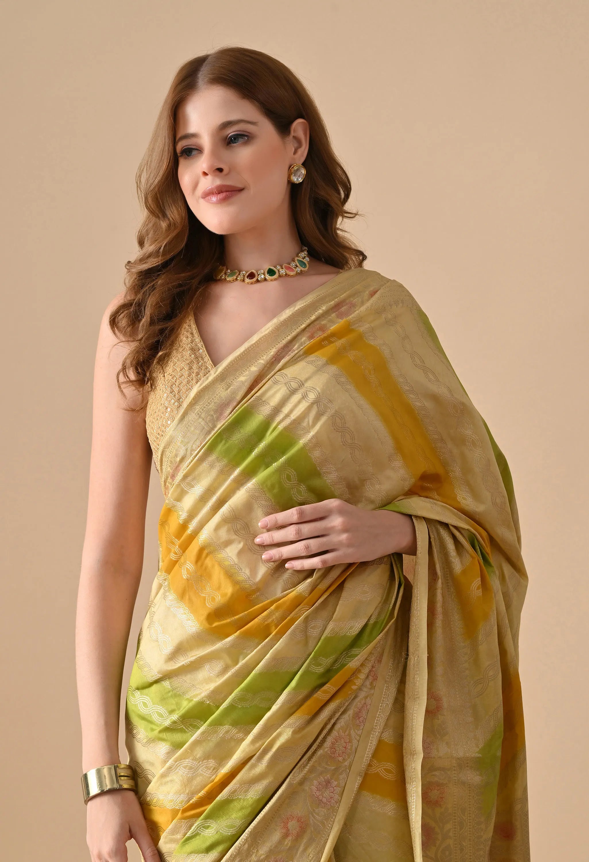 Rangkat Banarasi Silk Saree with Zari Work