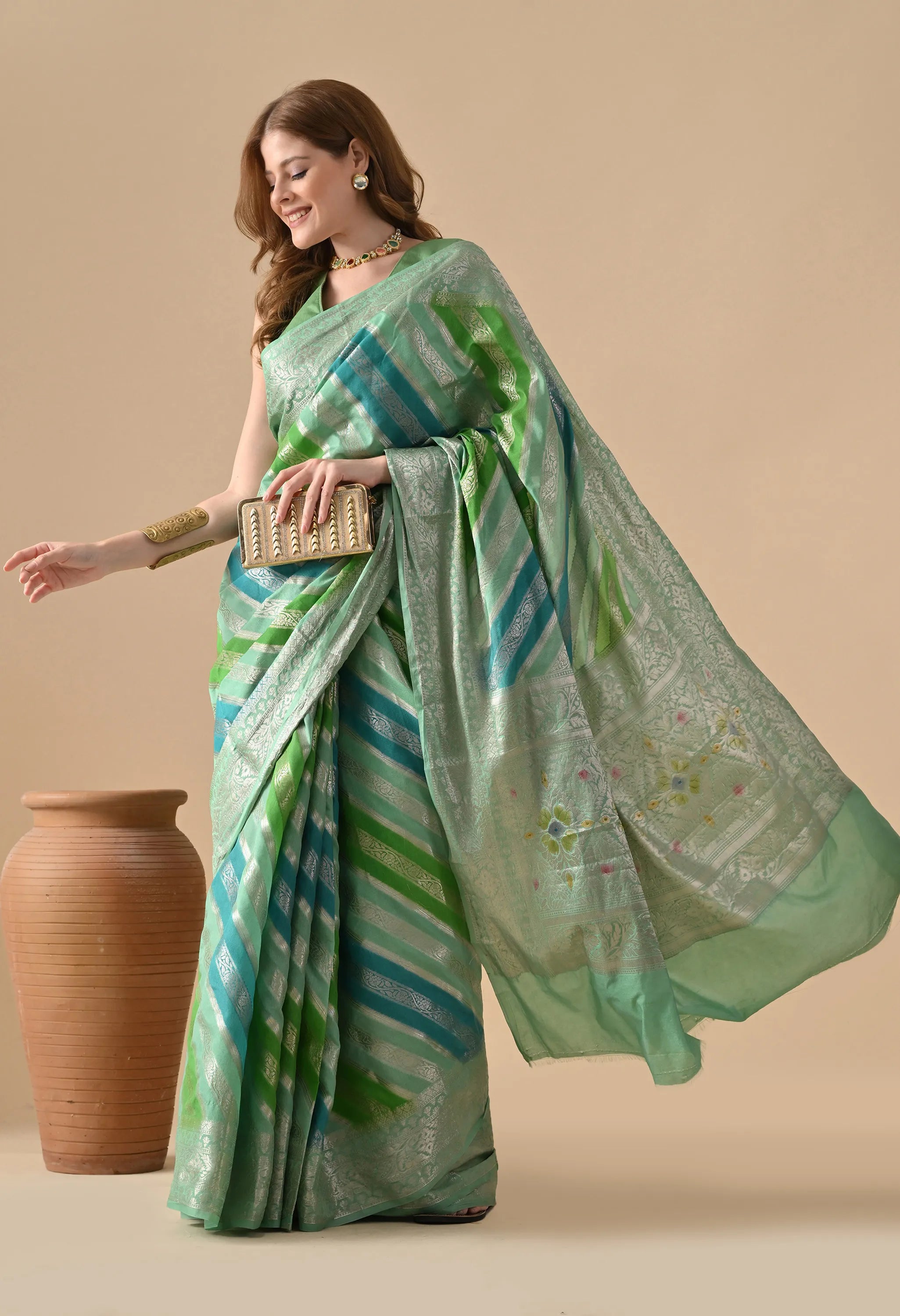 Rangkat Banarasi Silk Saree with Zari Work