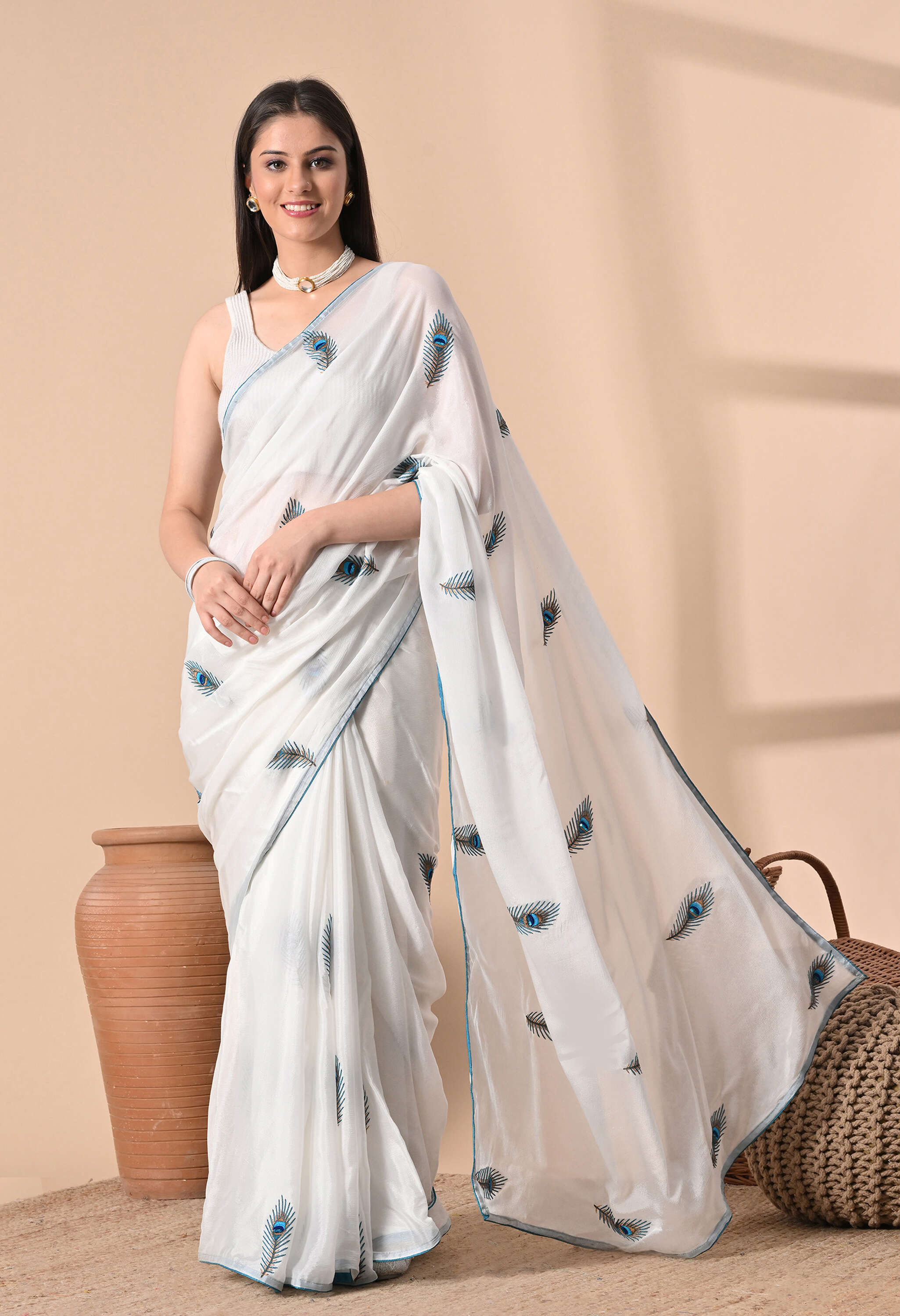 Party wear crepe saree