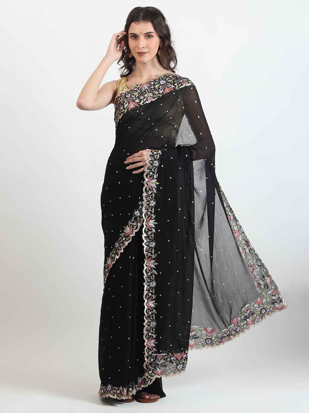 Georgette saree for Raksha Bandhan 2025