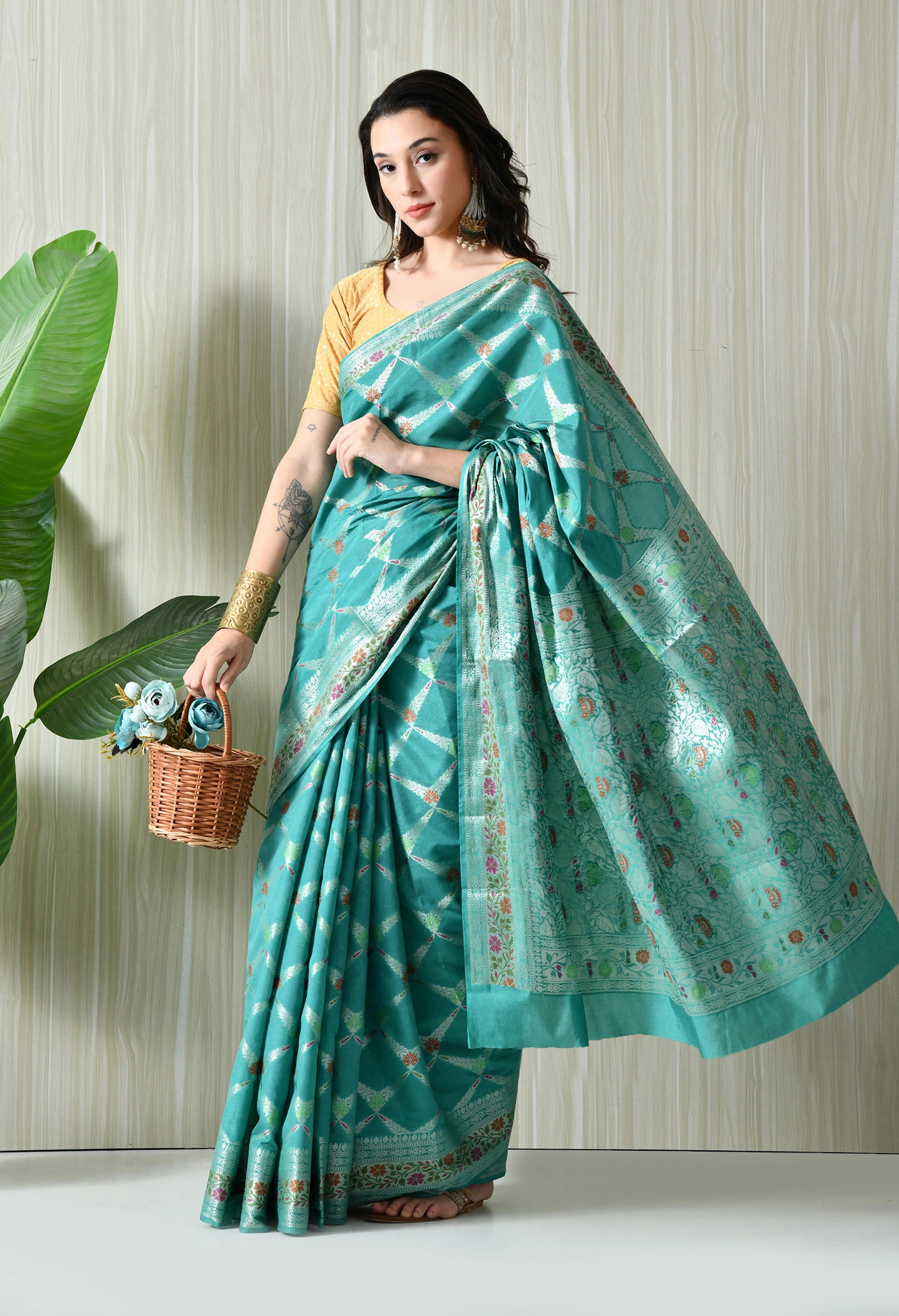  silk saree with blouse piece