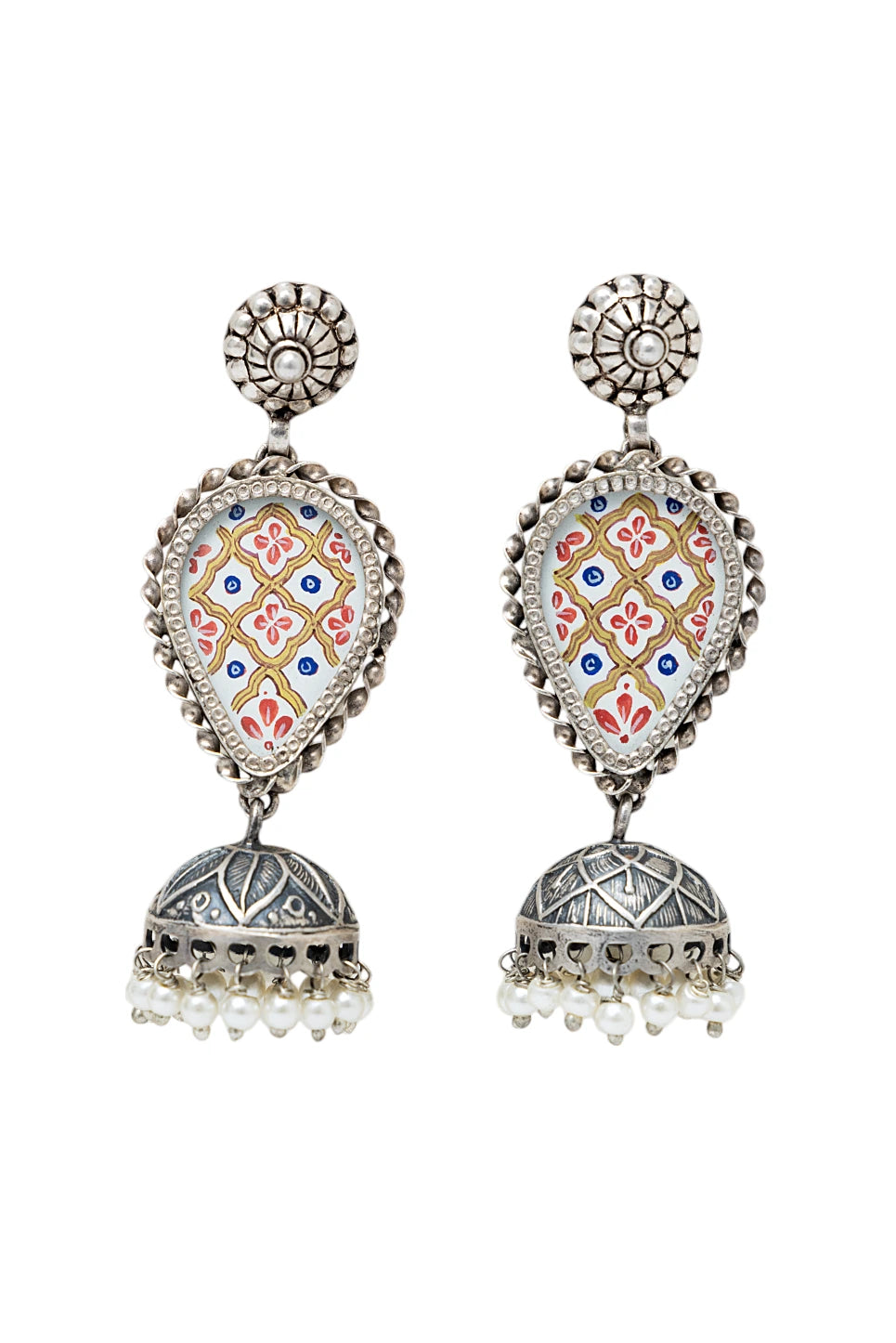 designer silver earrings online trendy