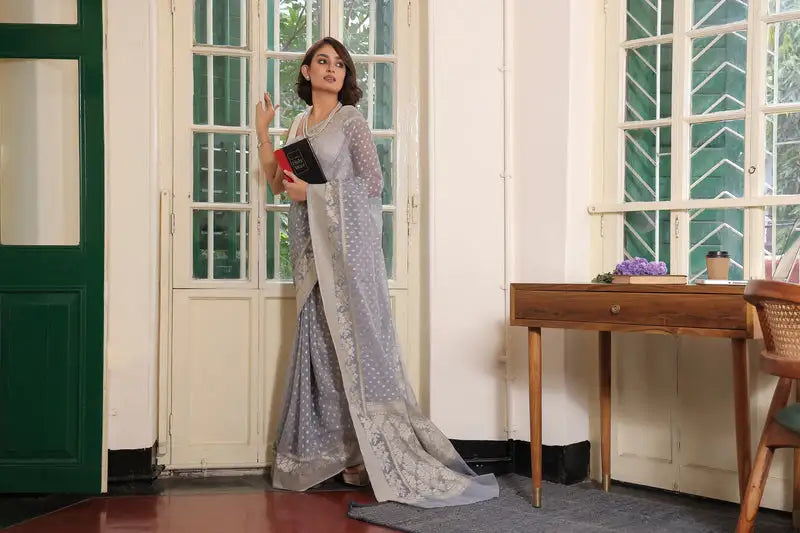 soft cotton sarees with blouse