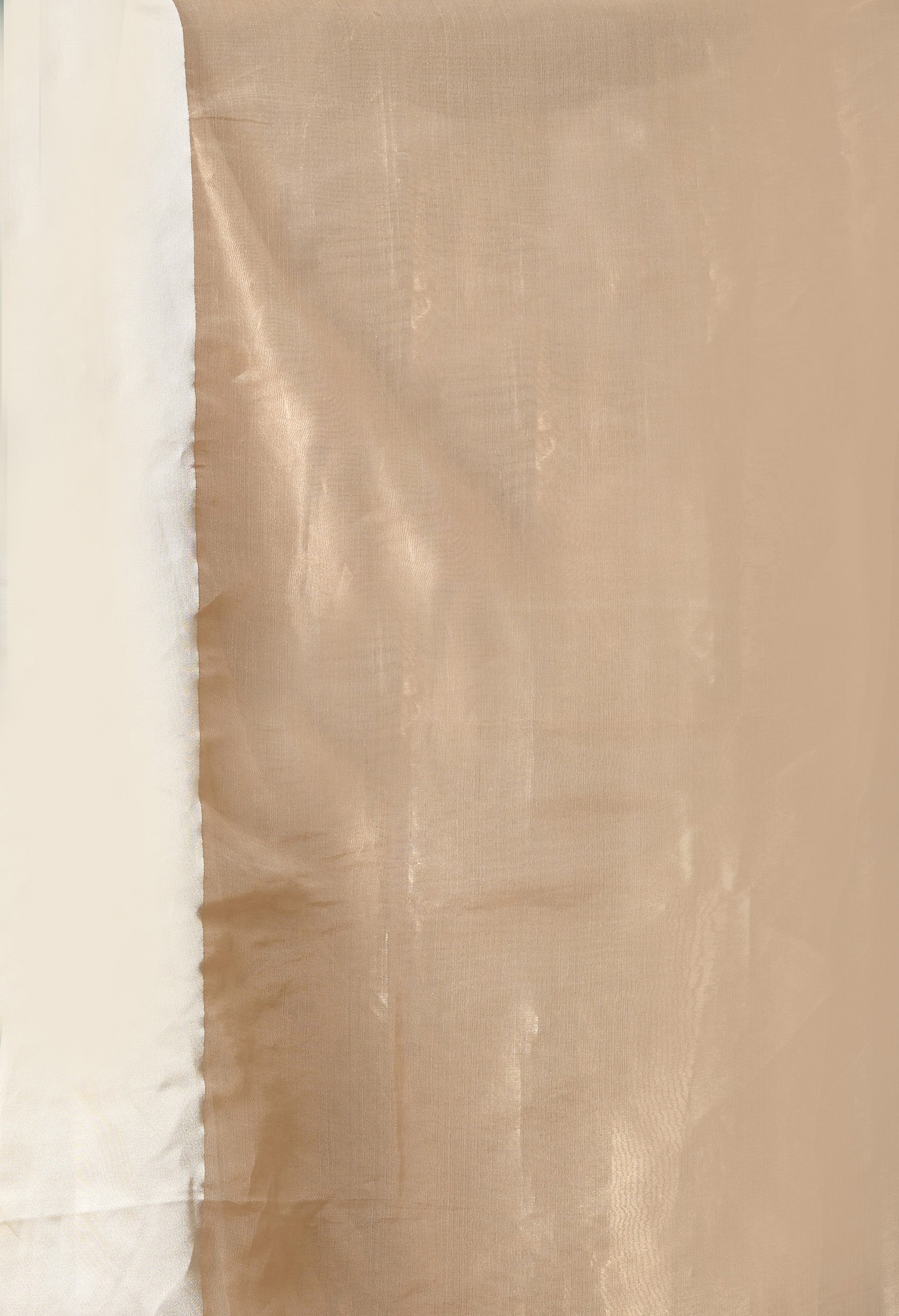 A translucent tissue blouse piece with satin border 