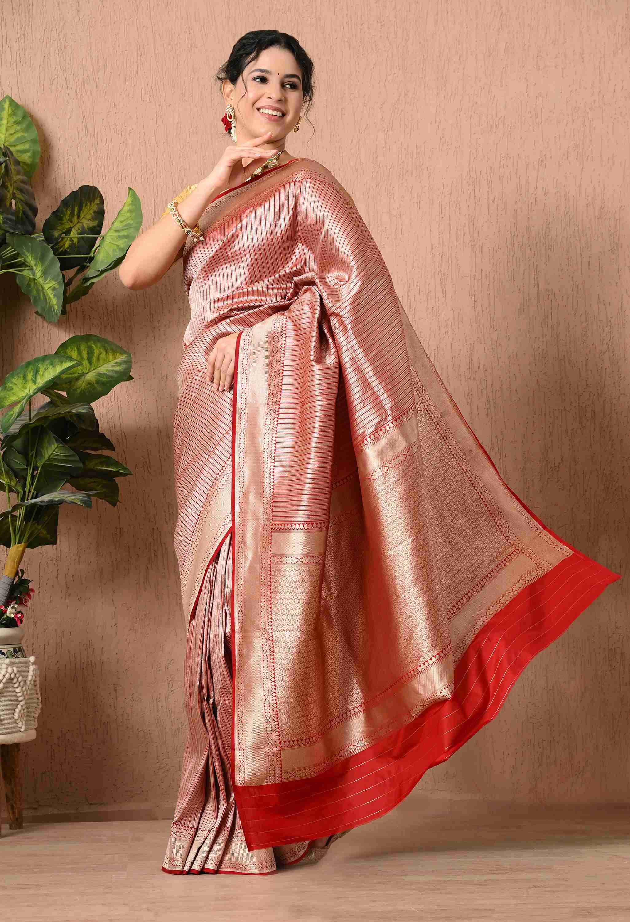 pure katan silk handloom saree