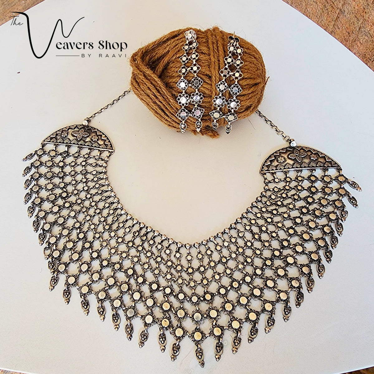 trending pure silver necklace set for women