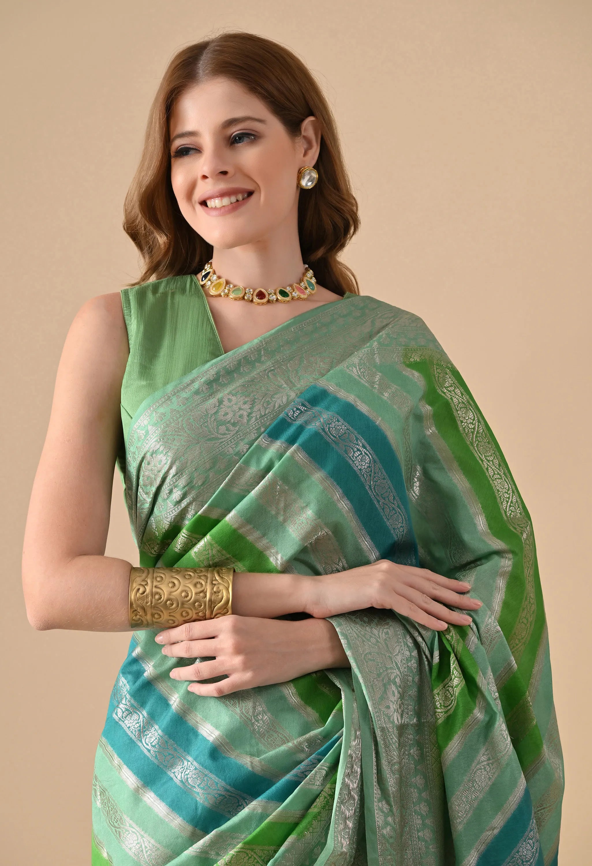 Rangkat Banarasi Silk Saree with Zari Work