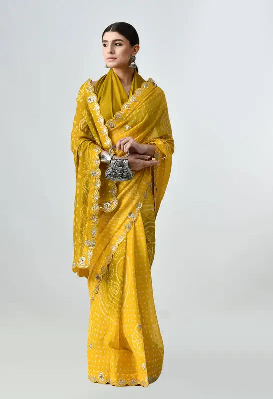 Chinon chiffon saree