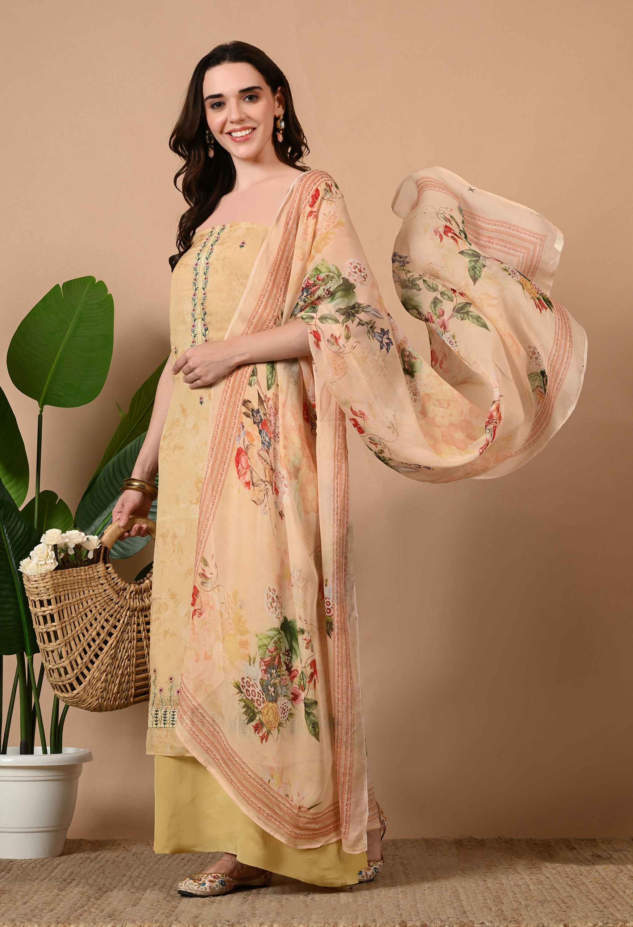 Organza suit sets for women